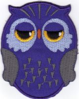 iron on patch Embroidery cute Owl Animal 6.5x5 cm นกฮูก น่ารัก สัตว์ ตัวรีด เย็บติดผ้าประเทศไทย โลโก้ปัก มีกาวสำหรับรีด ตกแต่งเสื้อผ้า