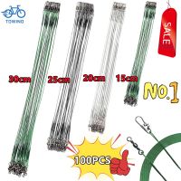 【LZ】♘  Anti Bite Steel Fishing Wire Líder com giro Líder Pesca Ferramentas Acessórias de Pesca Leash Core Leash 100 Pcs 50 Pcs 30 Pcs 10Pcs