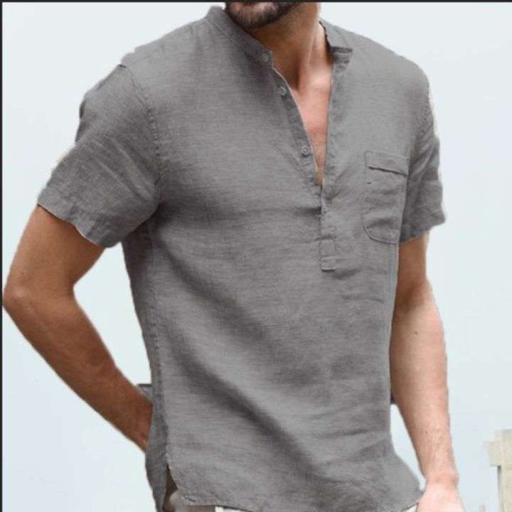 เสื้อยืดแขนสั้นผู้ชาย-ใหม่ฤดูร้อน2022เสื้อยืดลำลองผู้ชายนำผ้าฝ้ายและผ้าลินิน-s-3xl-เสื้อเชิ้ตโปโลระบายอากาศ