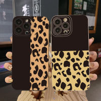 สำหรับ Reno7 OPPO 4G Reno6 Reno8 Z 5G Reno5 F Reno4 Reno2 Z Reno3ครึ่งสีกากีเสือดาวครึ่งสีดำครึ่งเคสป้องกันเต็มเลน