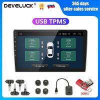 【LZ】✜  TPMS Tire Pressure Monitoring System USB Android Interno Sensores externos para rádio do carro Navegação Display TPMS Alarm System