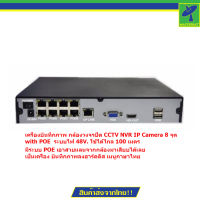 Mastersat เครื่องบันทึกภาพ กล้องวงจรปิด CCTV NVR IP Camera 8 จุด with POE  ระบบไฟ 48V. ใช้ได้ไกล 100 เมตร