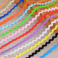 15yards/Lot 6mm Zig Zag Ribbons Polyester Ribbon DIY Handmade Material For Wedding Party Christmas Decor Bow Ribbon Gift Wrapping  Bags