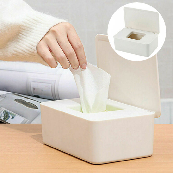 bokali-1pcsทิชชู่เปียกdispenser-home-officeกล่องใส่กระดาษทิชชู่พร้อมฝาปิดสีขาว