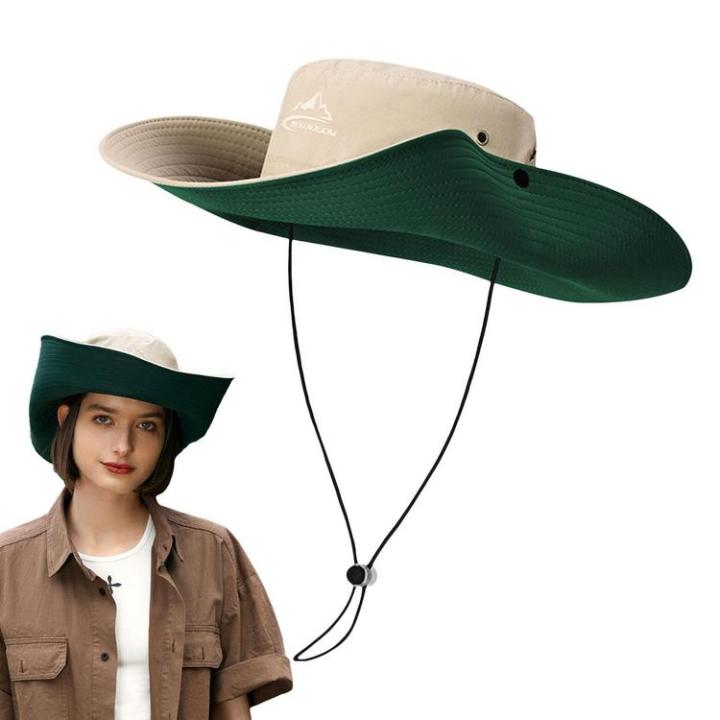 wide-brim-sun-hat-sunshade-fisherman-hat-for-summer-simple-and-stylish-protective-hat-for-holiday-outing-beach-daily-travel-practical