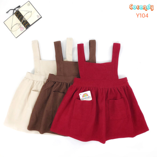 Cocandy official store yếm váy cho bé -chất liệu nhung mềm mại từ 7kg đến - ảnh sản phẩm 1
