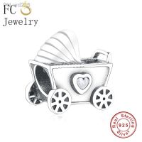 FC Jewelry Fit Original Brand Charms Bracelet 925 Sterling Silver Baby Troll Car Carriage Beads Making Mom Nurse Kid Berloque