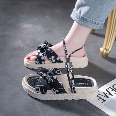 【Hot Sale】 Sandals womens outer summer 2023 new ins thick bottom comfortable non-slip casual two-wear sandals and slippers women