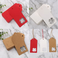 50Pcs Christmas Decorative Hangtag Gift Wrap Card Christmas Tree Elk Kraft DIY Blank Hangtag