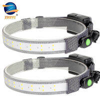 2pcs 1000LM 26LED Strip Hunting Headlamp Fishing Head Torch Light Ultra Slim Runing Flashlight Work Light 3Mode Warning Strobe