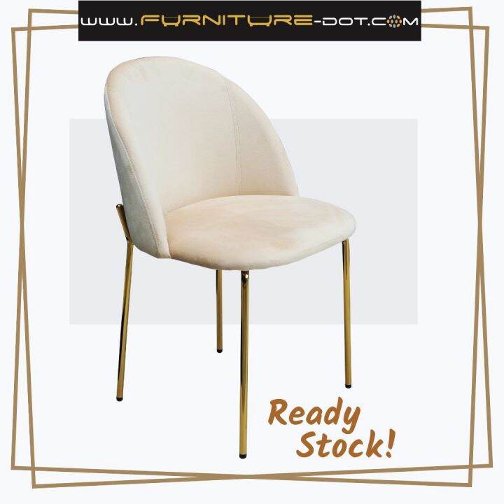 Gold Leg Velvet Dining Chair / Dressing Chair / Modern Luxury Makeup