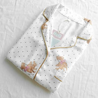 ชุดนอน Muslin pajamas ชุดนอนSilk Satin( รุ่น A437,A438,A439,B437,B438,B439)