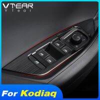 Vtear For Skoda Kodiaq Car Window Lift Switch Interior Control Panel Frame Cover Trim Bezel Door Armrest Essories Car-Styling