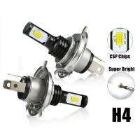 [ANYA Auto Parts] 2 X H4 Hb2 Ultra Bright LED CSP ไฟหน้า Suite 9003หลอดไฟลำแสงสูงและต่ำสีขาว6000K ไฟ LED รถ H7 Led Atuo โคมไฟ