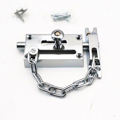 New Style 2 in 1 Zinc Alloy Door Restrictor Child Safety Security Chain Lock Door Latch/Bolt Door Hardware Door Hardware Locks Metal film resistance