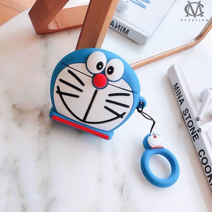 เคสซิลิโคน-แบบนิ่ม-ลายการ์ตูนโดเรม่อน-กันกระแทก-สําหรับ-airpods-1-2-3-gen