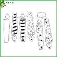 HENRI 7pcs/Set สไตล์กลวงกลวง ไดคัทวันเกิด เทียนสำหรับเทียน เงินสีเงิน ไดคัทโลหะ ไดคัทเทียนวันเกิด โลหะสำหรับตกแต่ง เครื่องมือลายนูน การ์ดดีไอวาย