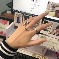 South Korea accessories disco dancing chain cross combination ring web celebrity punk hip-hop one-piece ring for men and women