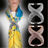 ☇♀☃ Women Brooch Shawl Buckle Scarves Fastener Crystal Silk Scarf Clip Buckle Holder Jewelry Gift Accessories Cheap Wholesale