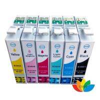 【▤】 Homedeal mall 6pk หมึกที่เข้ากันได้ Epson T0807 T0801สำหรับ P50 Px820fwd Px830fwd เครื่องพิมพ์ Px720wd