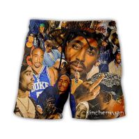 New Men/Women Rapper 2pac Tupac 3D Printed Casual Shorts Fashion Streetwear Men Loose Sporting Shorts T22