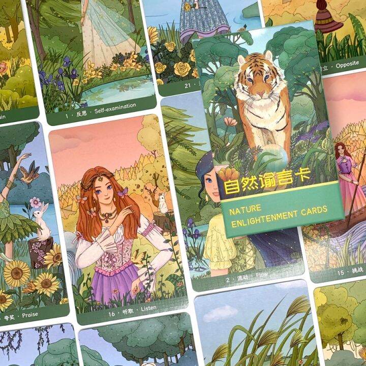 Nature Enlightenment Cards ไพ่ออราเคิลสไตล์จีนโบราณ Eastern Ink Oracle ...