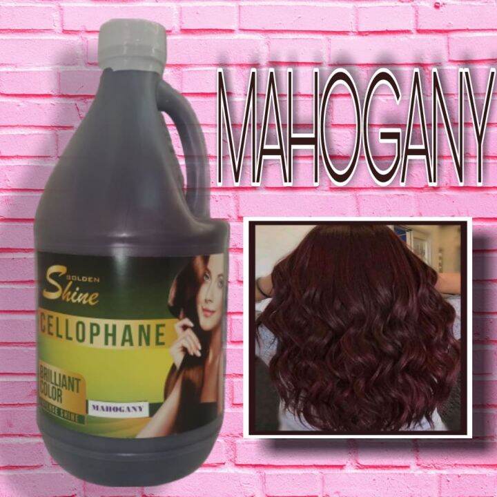 Golden shine Cellophane hair color treatment MAHOGANY 1/2 gallon ...