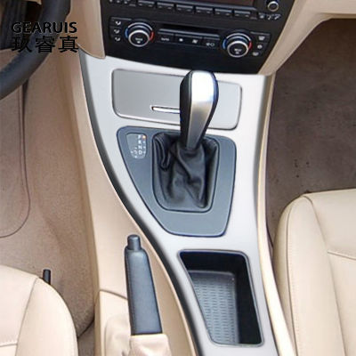 รถคอนโซลกลางเกียร์เปลี่ยนกรอบแผงกล่องตกแต่งปกคลุมสำหรับ BMW 3 Series E90 E92 E93 2005-2012ภายในอุปกรณ์รถยนต์