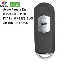 KEYECU OEM Smart Remote Car Key With 2 Buttons 315MHz ID49 Chip for Mazda CX-3 CX-5 Demio Axela Fob Model: SKE13D-01 WAZSKE13D01