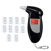 11*7*2.5เซนติเมตร50กรัมสีดำพวงกุญแจ Breathalyzer แบบพกพากระเป๋าพวงกุญแจลมหายใจเครื่องดื่มแอลกอฮอล์ทดสอบสำหรับการใช้งานส่วนบุคคล