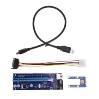 Mini PCIe riser PCI express x16 Riser for Laptop External Graphics Card GDC BTB Miner mini PCIe 4pin 6pin Expansion riser Card Graphics Cards