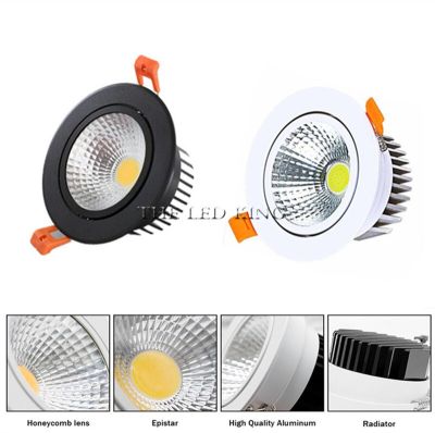 [Hot K] 7W9W12W ดาวน์ไลท์โคมไฟ LED หรี่แสงเป็นระยะ1X กลม LED โคมไฟติดเพดาน AC85-265V ไฟส่องสว่างในร่ม LED สีขาวอุ่น/เย็น