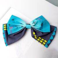 2022 Summer Anime Cute Girls Hairclips Blue Bow Hairpins Ponytail Barrettes Headwear Fashion Women Kids Headbands Accessories