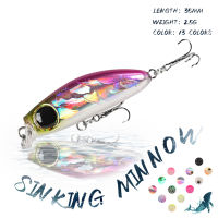 KoKossi 1PCS 35MM2.5G Minnow Mini Fishing Lure Topwater ช้า Hard เหยื่อประดิษฐ์ Sinking Wobblers Crankbait Fishing Tackle