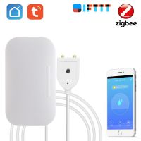 Tuya สมาร์ทไลฟ์แอป Zigbee น้ำรั่วสัญญาณเซ็นเซอร์เตือนภัยเครื่องตรวจจับการรั่วไหลของน้ำอิสระการแจ้งเตือนน้ำท่วมการรักษาความปลอดภัยล้น