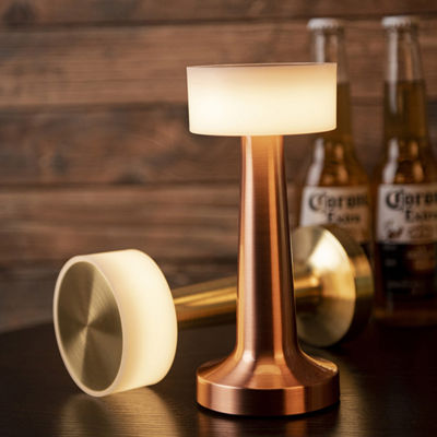 โคมไฟตั้งโต๊ะ LED แบบพกพาพร้อมเซ็นเซอร์สัมผัสความสว่าง3ระดับแบตเตอรี่แบบชาร์จไฟได้ใช้งานได้นานถึง20ชั่วโมงไฟกลางคืนสำหรับสถานรับเลี้ยงเด็กโคมไฟตั้งกลางคืนโคมไฟข้างเตียง (สีเงิน/ทอง/สีบรอนซ์)