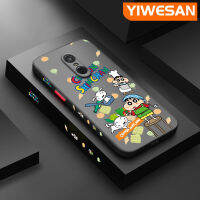 YIWESAN เคสสำหรับ Xiaomi Redmi โน๊ต4 Note 4x โน๊ต4 Pro ลายการ์ตูนดินสอสีชินจันขอบสี่เหลี่ยมป้องกันเลนส์กล้องซิลิโคนเคสนิ่มใส่โทรศัพท์แข็งกันกระแทกมาใหม่