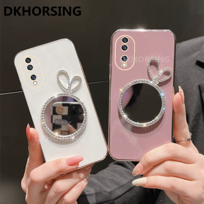 DKHORSING เคสใหม่ HONOR 90 5G / HONOR 90 Lite/ HONOR 70 Lite กระจกกระต่ายการแต่งหน้า Siliocne เคสโทรศัพท์นิ่ม Huawei เลนส์ Honor90เบาป้องกันเคสโทรศัพท์มือถือ Honor70ไลท์