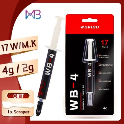 Wovibo Thermal Paste WB-4 WB 4 4g 1g 17 W /M-k For CPU GPU Printer HeatSink Cooling Cooler Thermal Grease Compound Silicone