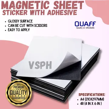 MAGNET SHEET ADHESIVE A4 5MM 3 PIECES BLACK - SCHOOL & OFFICE SUPPLIES -  FILING