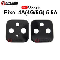 กระจกพร้อมกรอบกล้องหลังสำหรับ Google Pixel 4A 5G 5 5A อะไหล่ทดแทน