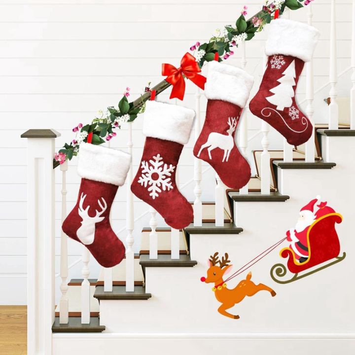 4pack-christmas-stockings-socks-gift-candy-bag-christmas-decorations-for-home-new-year-pocket-hanging-xmas-tree-ornament