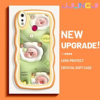 Jlingji เคสสำหรับ Realme 3 Pro เคส3i Realme การ์ตูน3D แกะมีความสุขดีไซน์ใหม่กรอบคลื่นสีอ่อนเคสมือถือกันกระแทกแบบใสสร้างสรรค์เคสโปร่งใสลายกล้องถ่ายรูปซิลิกาเจลฝาครอบป้องกัน