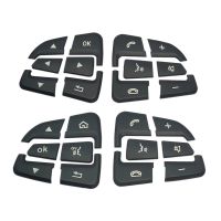 Steering Wheel Button Covers Trim Stickers Car Button Covers Trim Stickers for Mercedes Benz GLC X253 C Class W205 CLA GLA A Class X156 C117 W176 (A)