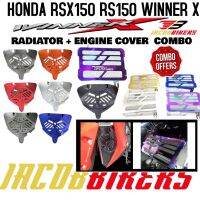 คอมโบฮอนด้า Rsx150ผู้ชนะ X ป้องกันเครื่องยนต์ + ที่ป้องกันหม้อน้ำ