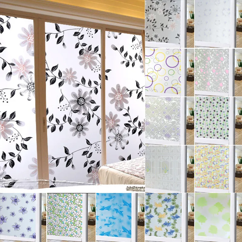 45*100cm Waterproof Frosted Privacy Bathroom Window Glass Film Stickers PVC  Self-adhesive Film Home Decor