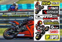 สติ๊กเกอร์แต่งรถ Sticker Logo DVS KITACO DIRT RIDER SHOEI สำหรับรถมอเตอร์ไซค์ บิ๊กไบค์ รถซิ่ง ติดกระจก แต่งรถรถยนต์ ติดข้างรถ ติดหมวกกันน็อค จำนวน 1 แผ่น