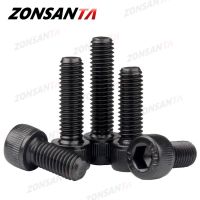 ZONSANTA M4 M3 M2,M5 M6 M8เต้าเสียบอัลเลนหกเหลี่ยมฝาครอบหัวสกรูรถโบลท์เฟอร์นิเจอร์สกรู Diy เมตริก12.9สีดำเกรด