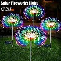 geegostudio 1pc 200LEDs Solar Fireworks Lights Outdoor Waterproof,Solar Garden Lights Outdoor 8 Lighting Modes With Remote Control , 60/90/150 LED DIY Starburst Fairy Lights For Patio Christmas Party Yard Decorative, Halloween Decorations Lights Outdoor