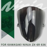 ☑ใหม่กระจกบังลมหน้าฟองน้ำสองชั้นกระจกหน้าสำหรับ Kawasaki NINJA ZX6R ZX-6R 636 2009- 2019 2018 2017 2016หน้าจอแผ่นเบนทางลม2015